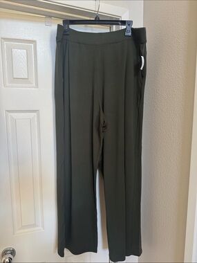 Gap Body Women's Olive Wide-Leg Pull-On Pants